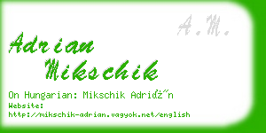adrian mikschik business card